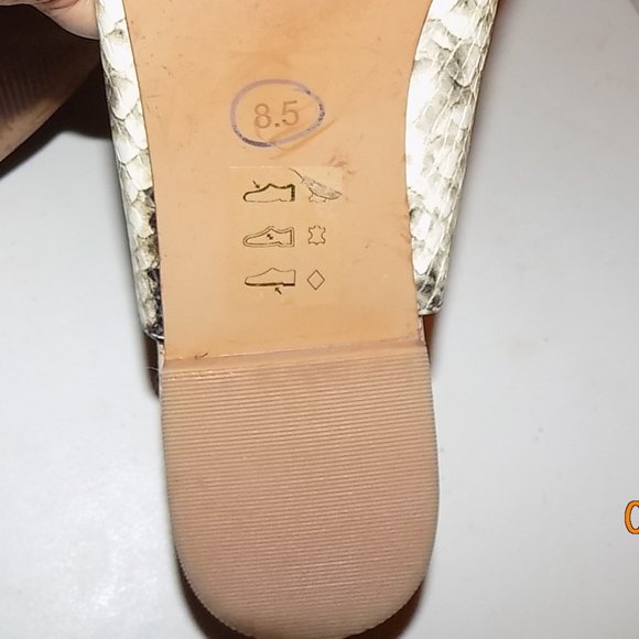 Madewell Margo Python leather slingbacks US 8.5 - Picture 11 of 12